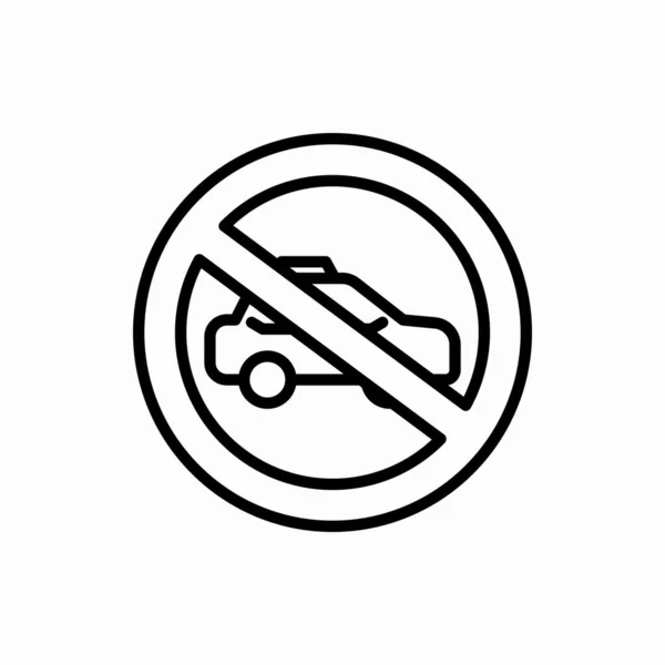 Ana Hatlarıyla Yasaklı Taksi Ikonu Yasak Taksi Vektör Çizimi Web — Stok Vektör