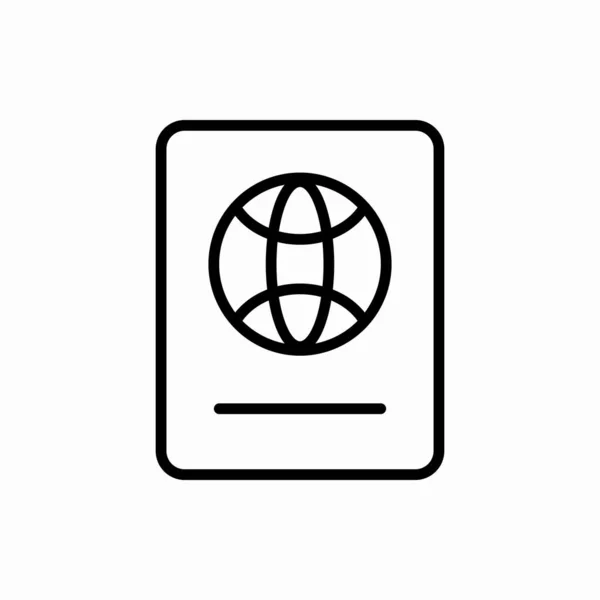 Ausländische Passsymbol Ausländische Passvektorillustration Umreißen Symbol Für Web Und Mobile — Stockvektor