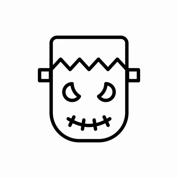 Garis Besar Frankenstein Icon Frankenstein Vector Ilustrasi Simbol Untuk Web - Stok Vektor
