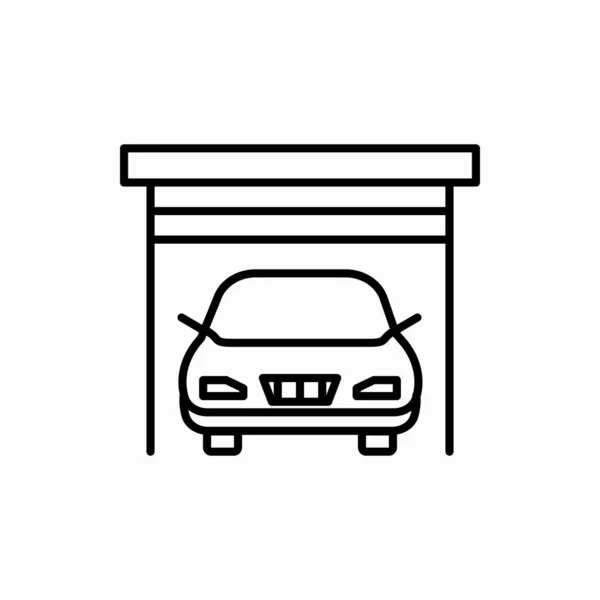 Outline Garage Icon Garage Vector Illustration 모바일을 — 스톡 벡터