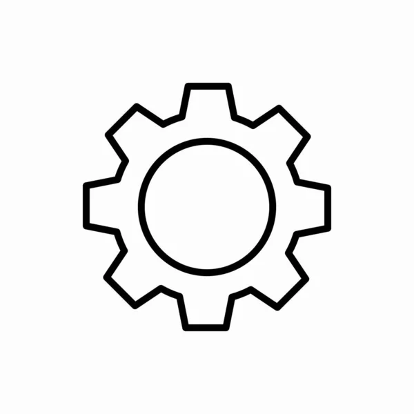 Outline Gear Icon Gear Vector Illustration Symbol Web Mobile — Stock Vector