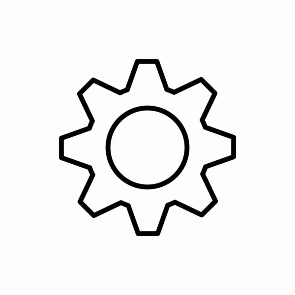 Outline Gear Icon Gear Vector Illustration Symbol Web Mobile — Stock Vector