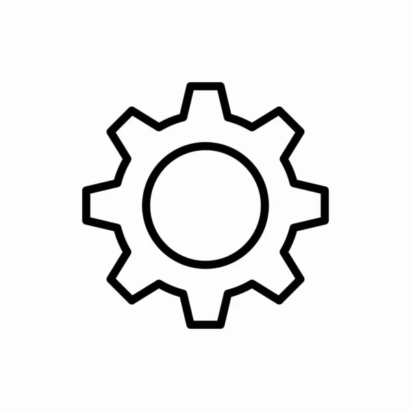 Outline Gear Icon Gear Vector Illustration Symbol Web Mobile — Stock Vector