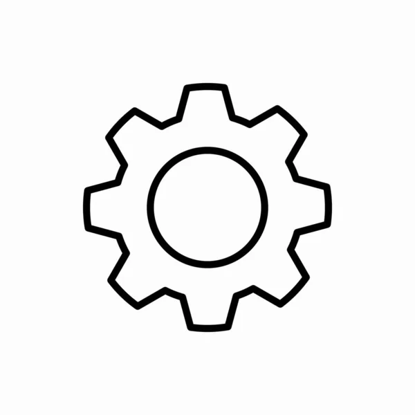 Outline Gear Icon Gear Vector Illustration Symbol Web Mobile — Stock Vector
