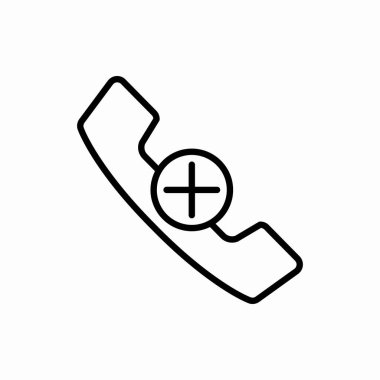 Taslak el telefonu ekleme simgesi. El set vektör illüstrasyonu ekle. Web ve mobil için sembol