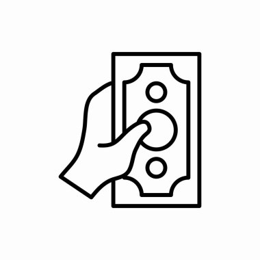 Para ikonu ile el çizimi. Para vektör çizimi ile el. Web ve mobil için sembol