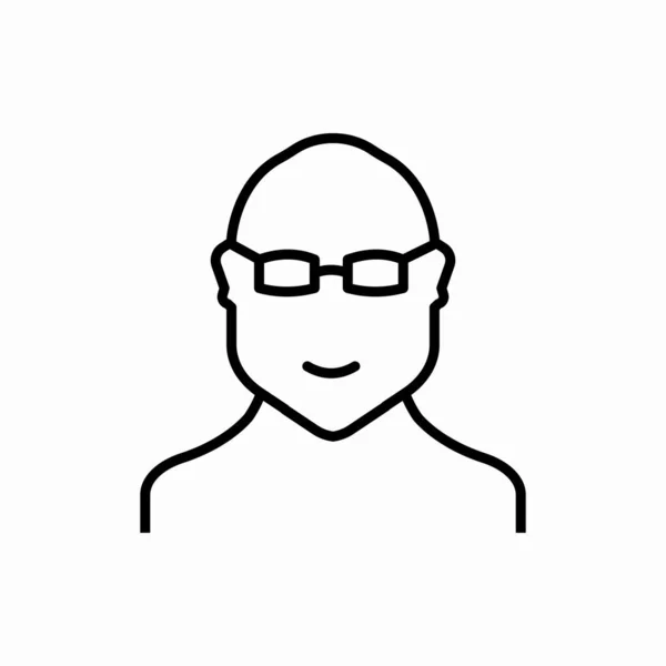 Outline Glasses Man Icon Glasses Man Vector Illustration Symbol Web — Stock Vector