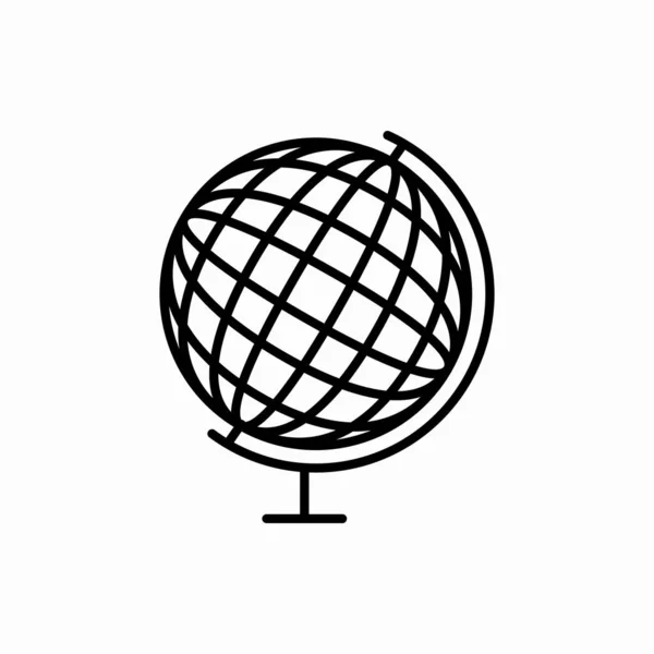 Иконка Контура Глобуса Векторная Иллюстрация Глобуса Символ Веб Мобильных Телефонов — стоковый вектор
