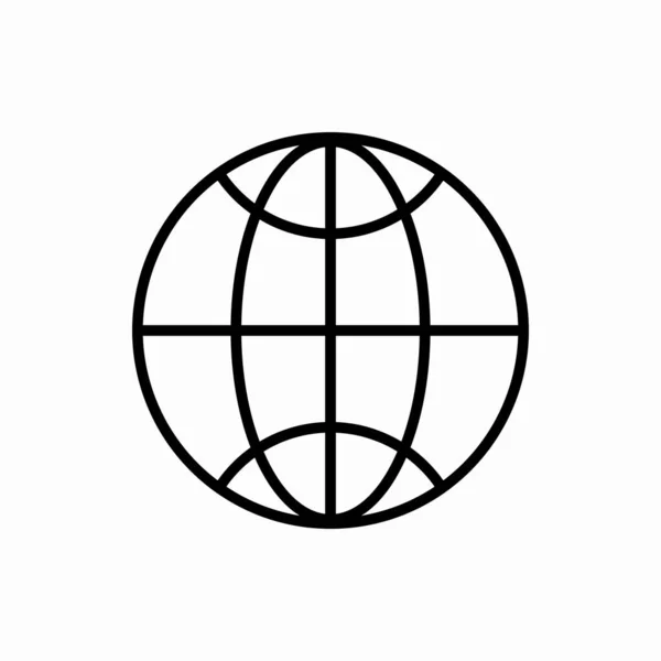 Umriss Globus Icon Globe Vektor Illustration Symbol Für Web Und — Stockvektor