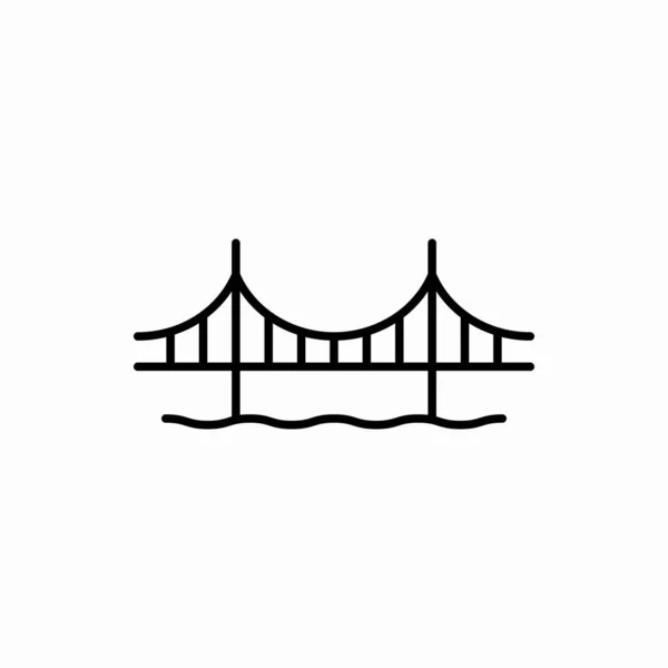 Golden Gate Köprüsü Ikonu Golden Gate Köprü Vektör Illüstrasyonu Web — Stok Vektör