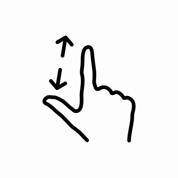 Outline Hand 스크롤 Icon Hand 스크롤 모바일을 — 스톡 벡터