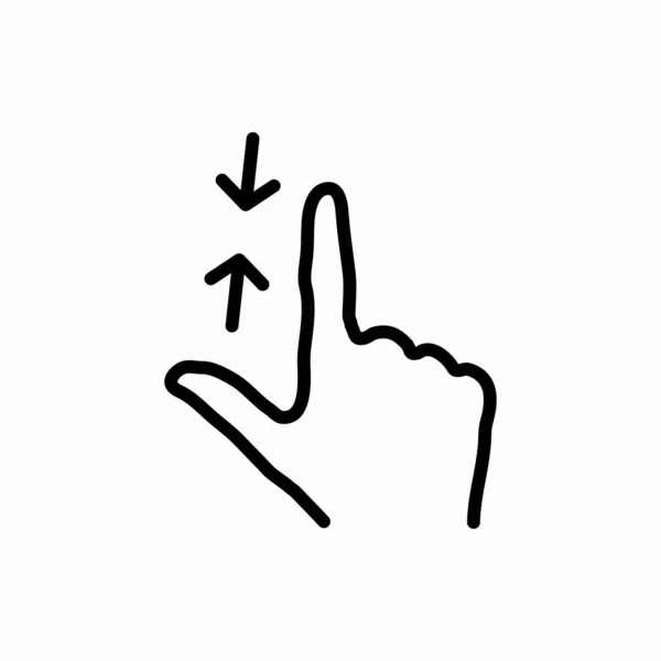 Περίγραμμα Χέρι Scroll Εικόνα Χέρι Scroll Διάνυσμα Εικονογράφηση Σύμβολο Για — Διανυσματικό Αρχείο
