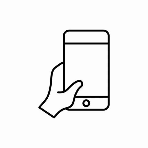 Telefon ikonu olan el çizimi. Telefon vektör illüstrasyonuyla el. Web ve mobil için sembol