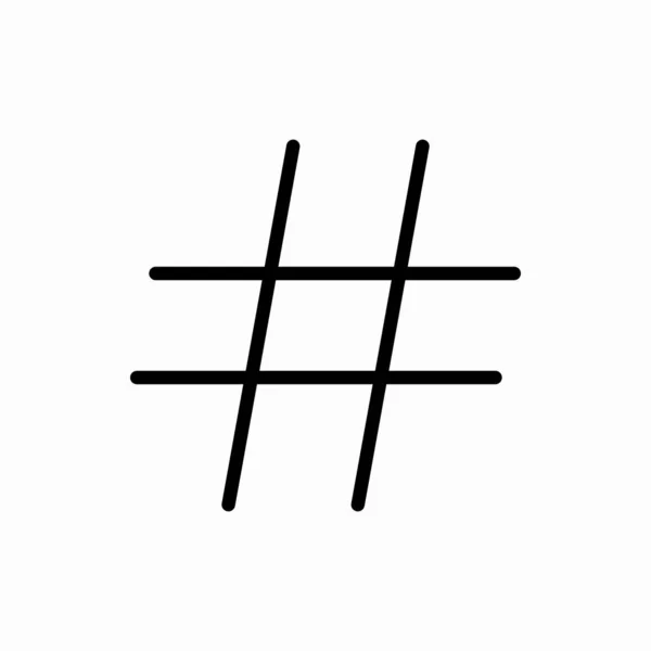Outline Hashtag Icon Hashtag Vector Illustration Symbol Web Mobile — Stock Vector
