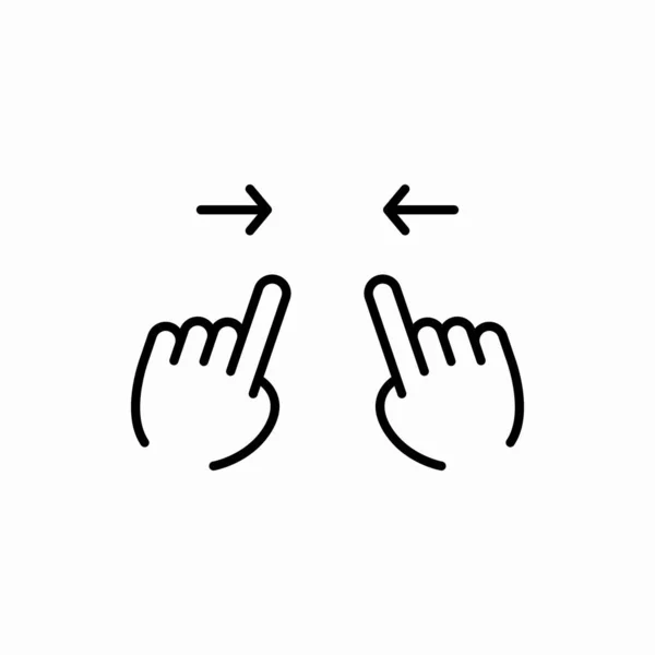 Zarys Ikony Przewijania Ręki Ilustracja Wektora Ręcznego Przewijania Symbol Sieci Grafika Wektorowa