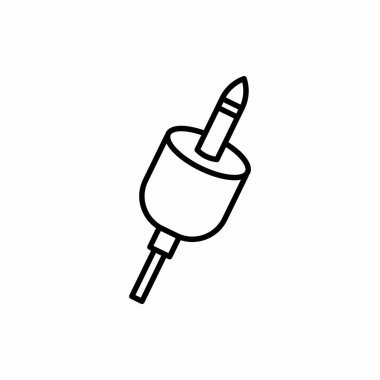 Kulaklık tıpası simgesi. Kulaklık dolgusu vektör illüstrasyonu. Web ve mobil için sembol