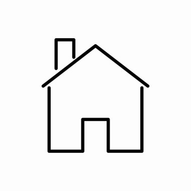 Taslak ev ikonu. Ev vektör illüstrasyonu. Web ve mobil için sembol