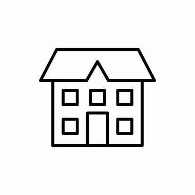 Taslak ev ikonu. Ev vektör illüstrasyonu. Web ve mobil için sembol