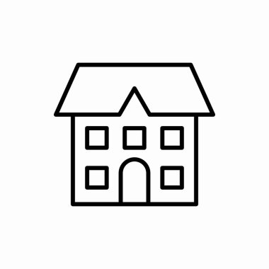 Taslak ev ikonu. Ev vektör illüstrasyonu. Web ve mobil için sembol