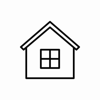 Taslak ev ikonu. Ev vektör illüstrasyonu. Web ve mobil için sembol