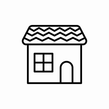 Taslak ev ikonu. Ev vektör illüstrasyonu. Web ve mobil için sembol