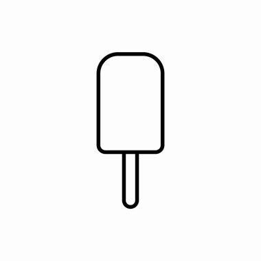 Ana hatlı dondurma ikonu. Dondurma vektör çizimi. Web ve mobil için sembol