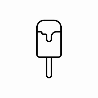 Ana hatlı dondurma ikonu. Dondurma vektör çizimi. Web ve mobil için sembol