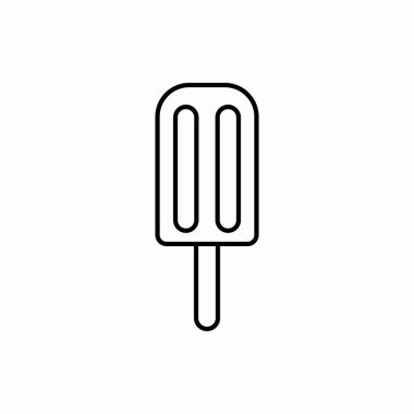 Ana hatlı dondurma ikonu. Dondurma vektör çizimi. Web ve mobil için sembol