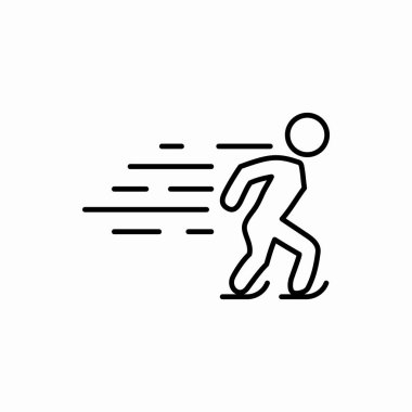 Ana hatlı buz pateni ikonu. Buz pateni vektör çizimi. Web ve mobil için sembol