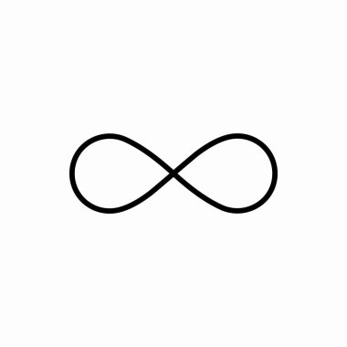 Sonsuzluk ikonu. Sonsuz vektör illüstrasyonu. Web ve mobil için sembol