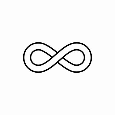 Sonsuzluk ikonu. Sonsuz vektör illüstrasyonu. Web ve mobil için sembol