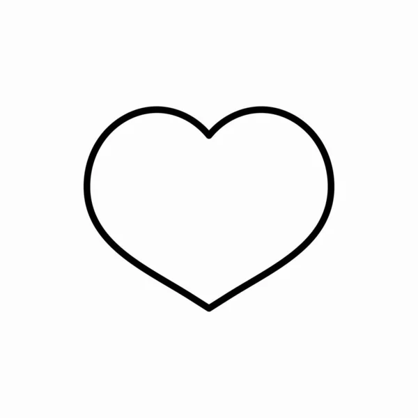 Контур Иконки Сердца Векторная Иллюстрация Сердца Символ Веб Мобильных Телефонов — стоковый вектор
