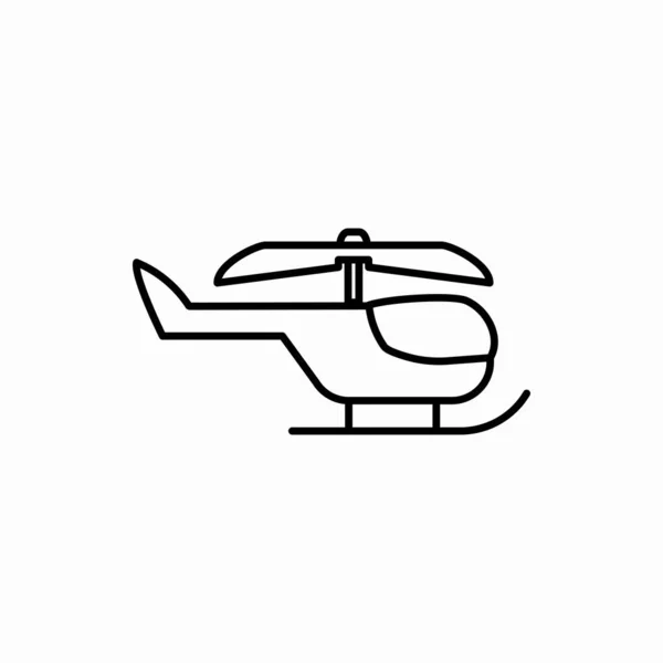 Disposition Helikopter Ikon Helikopter Vektor Illustration Symbol För Webb Och — Stock vektor