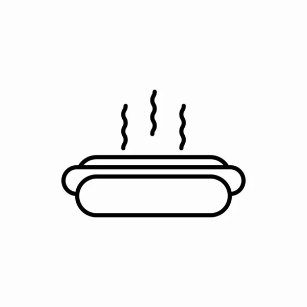 Outline Hot Dog Icon Hot Dog Vector Illustratie Symbool Voor — Stockvector