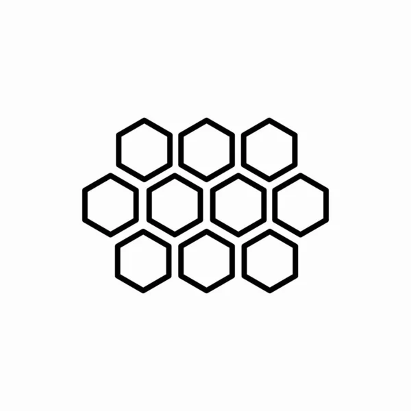Esquema Nido Abeja Icon Honeycomb Vector Ilustración Símbolo Para Web — Archivo Imágenes Vectoriales