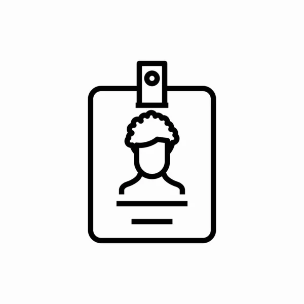 Накреслити Піктограму Ідентифікатора Картки Векторні Ілюстрації Символ Веб Мобільних Пристроїв — стоковий вектор