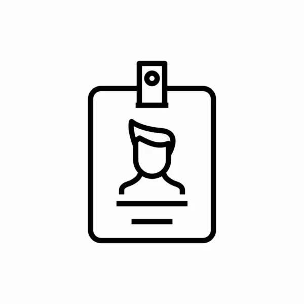 Illustrazione Vettoriale Della Carta Identità Icon Simbolo Web Mobile — Vettoriale Stock