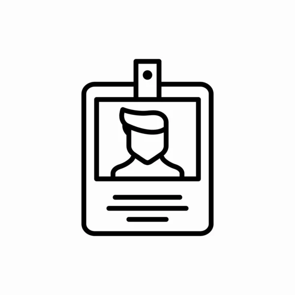 Накреслити Піктограму Ідентифікатора Картки Векторні Ілюстрації Символ Веб Мобільних Пристроїв — стоковий вектор