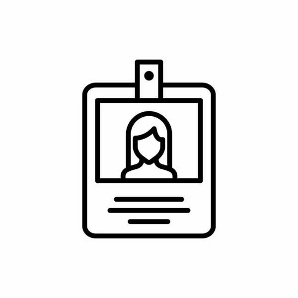 Ikona Identifikačního Průkazu Card Vektorové Ilustrace Symbol Pro Web Mobil — Stockový vektor