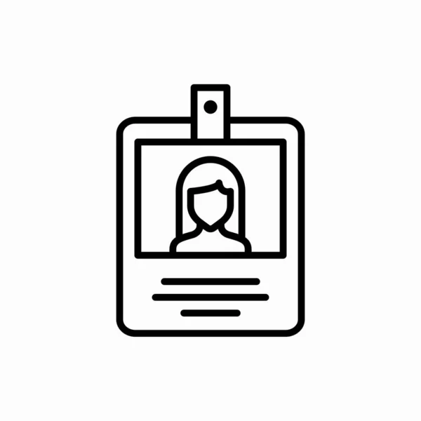 Desenhe Ilustração Vetor Cartão Identificação Icon Símbolo Para Web Móvel —  Vetores de Stock