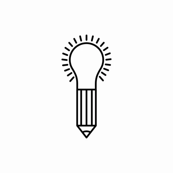 Набросок Идеи Карандашом Icon Idea Карандашом Векторной Иллюстрации Символ Веб — стоковый вектор