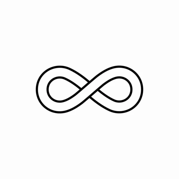 Zarys Ikony Nieskończoności Ilustracja Wektora Nieskończoności Symbol Sieci Telefonu Komórkowego — Wektor stockowy