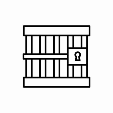 Hapis ikonu. Hapishane vektör illüstrasyonu. Web ve mobil için sembol