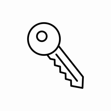 Ana anahtar simgesi. Anahtar vektör illüstrasyonu. Web ve mobil için sembol