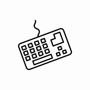 Taslak klavye simgesi. Klavye vektör illüstrasyonu. Web ve mobil için sembol