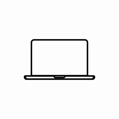 Dizüstü bilgisayar ikonu. Laptop vektör çizimi. Web ve mobil için sembol