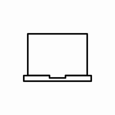 Dizüstü bilgisayar ikonu. Laptop vektör çizimi. Web ve mobil için sembol