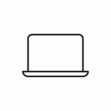 Dizüstü bilgisayar ikonu. Laptop vektör çizimi. Web ve mobil için sembol