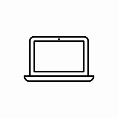 Dizüstü bilgisayar ikonu. Laptop vektör çizimi. Web ve mobil için sembol