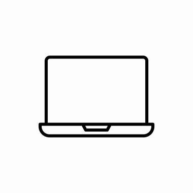 Dizüstü bilgisayar ikonu. Laptop vektör çizimi. Web ve mobil için sembol